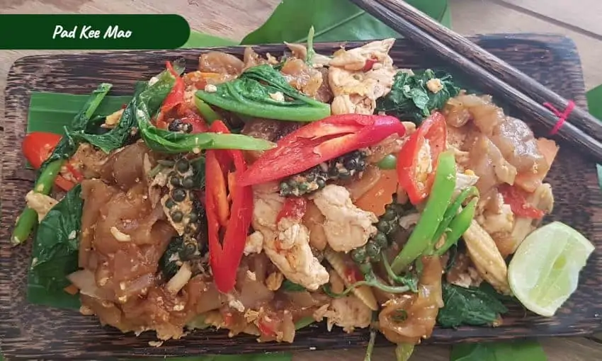 Pad Kee Mao or Thai Drunken Noodles